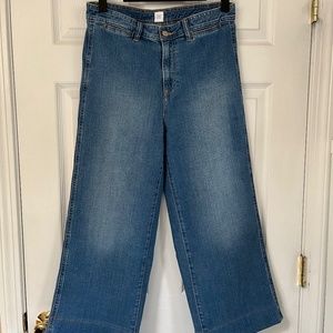 Gap High Rise Wide-Leg Crop Jeans, Size 8/29